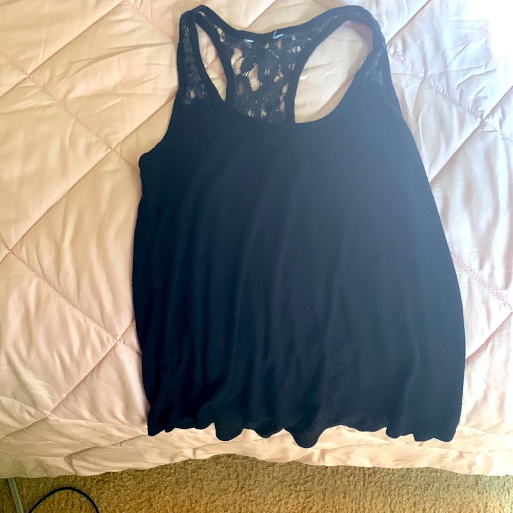From Target, small black blouse tank top